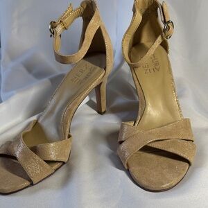 Naturalizer Sparkling Gold Tan Heels